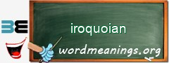 WordMeaning blackboard for iroquoian